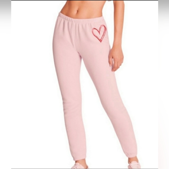 NWT Wildfox Stretchy Heart Knox Jogger Sweatpants - Picture 3 of 9